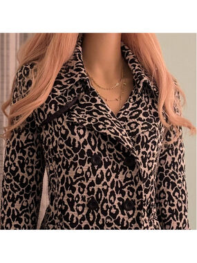 NY Collection Women’s Blazer Size Large Animal Print Fully Lined Great Condition